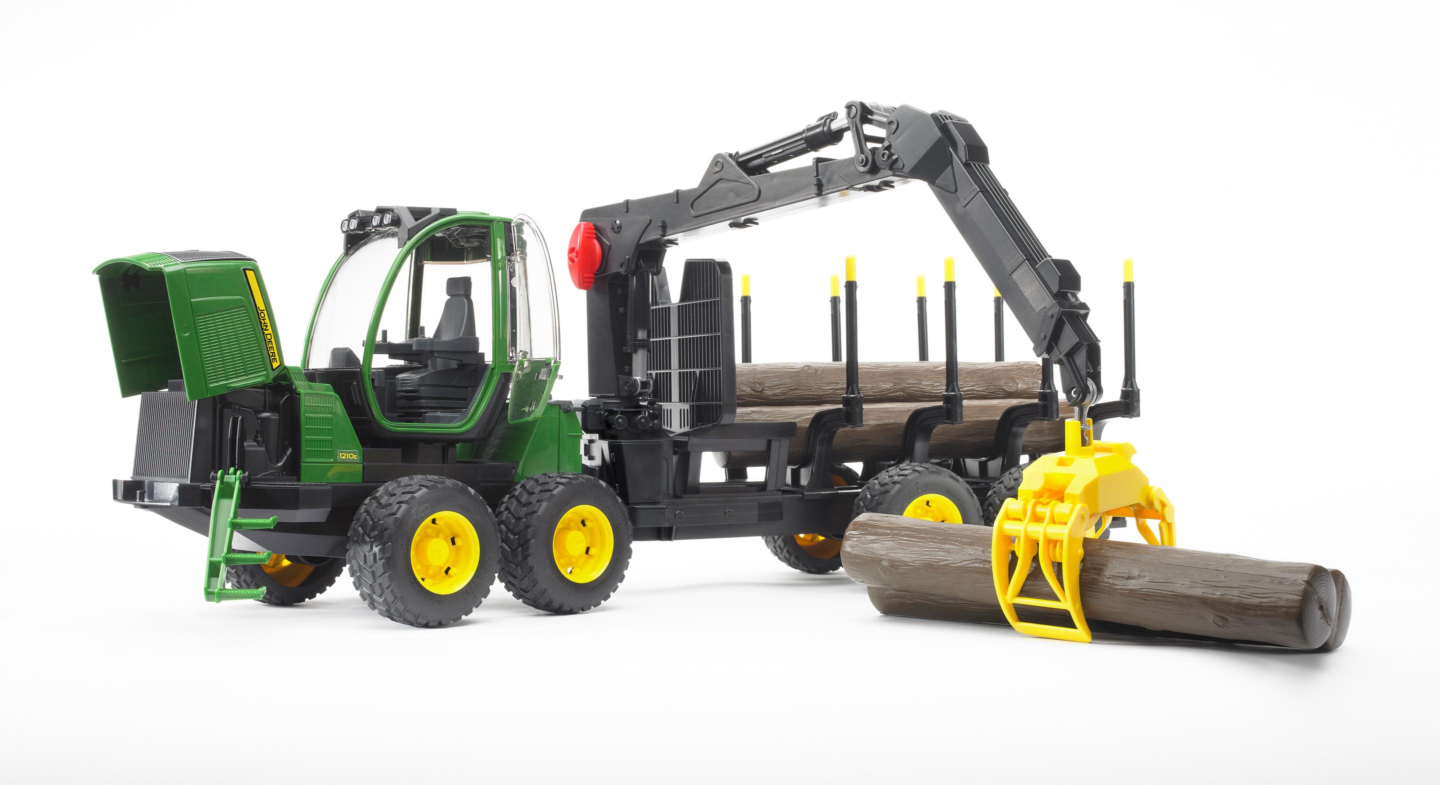 Produktbild BRUDER - John Deere 1210E Rückezug mit 4 Baumstämmen und Holzgreifer 02133 3 von 3