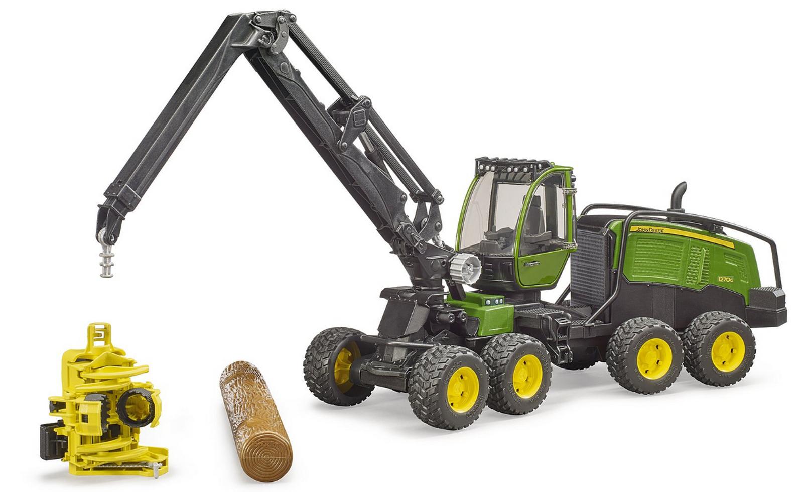 Produktbild BRUDER - John Deere 1270G Harvester mit 1 Baumstamm 02135 5 von 5