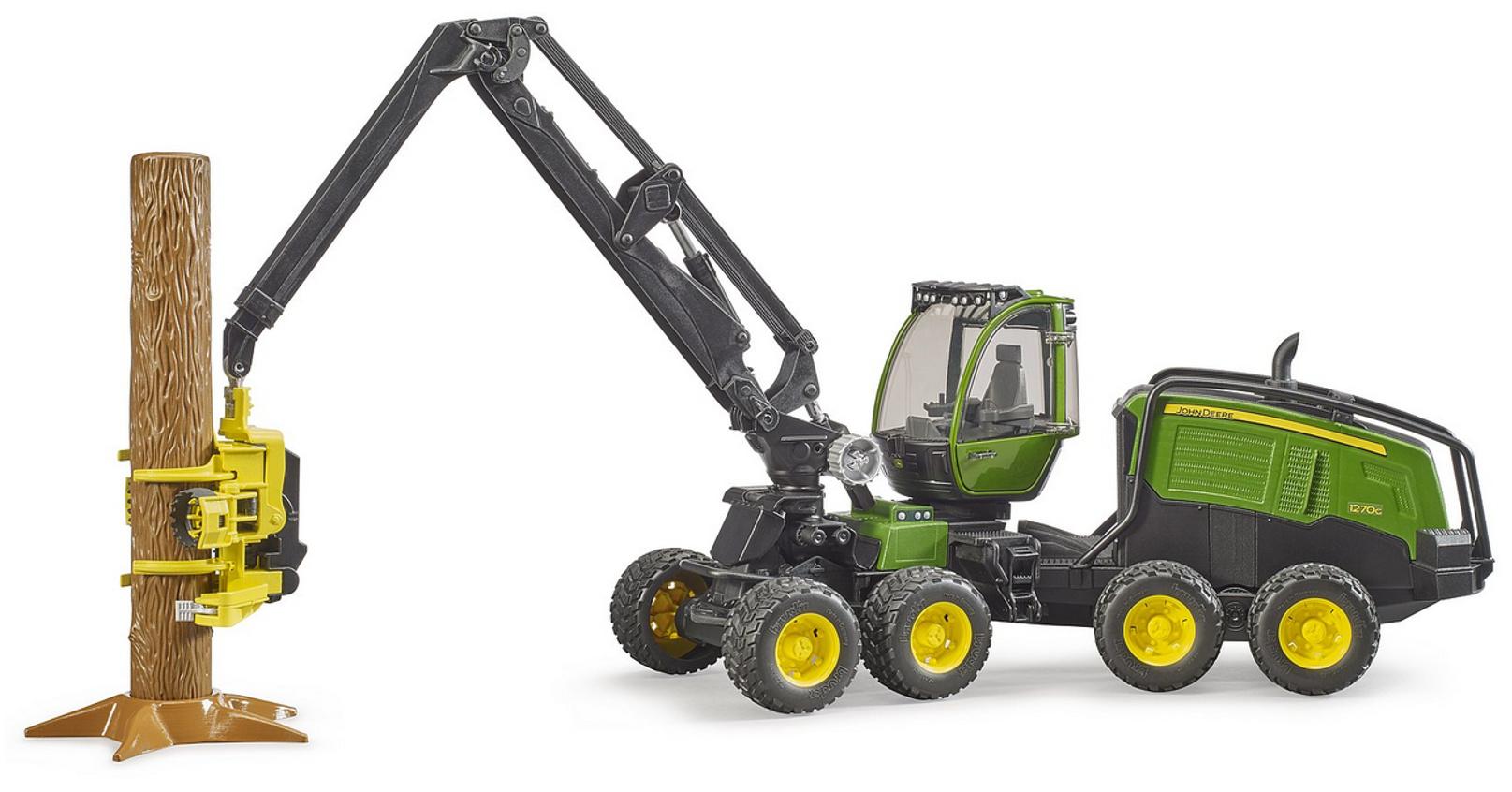 BRUDER - John Deere 1270G Harvester mit 1 Baumstamm 02135