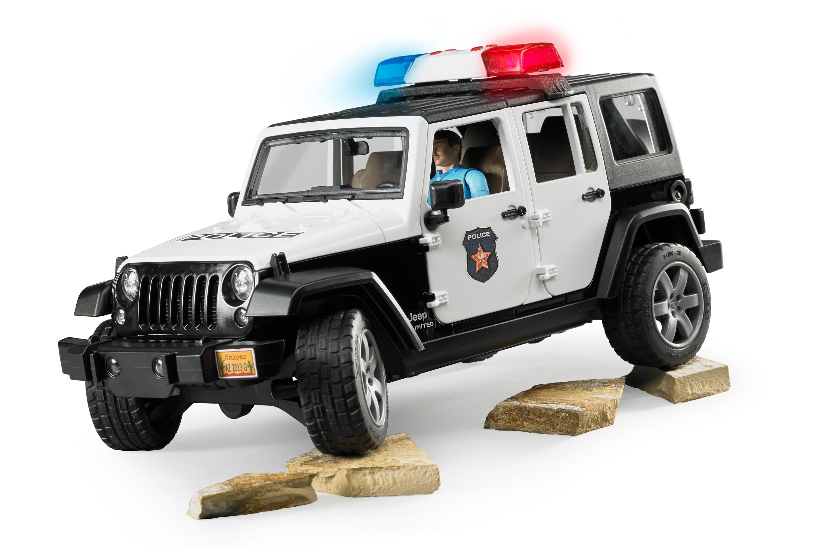 Produktbild BRUDER - Jeep Wrangler Unlimited Rubicon Polizeifahrzeug mit Polizist 02526 2 von 5