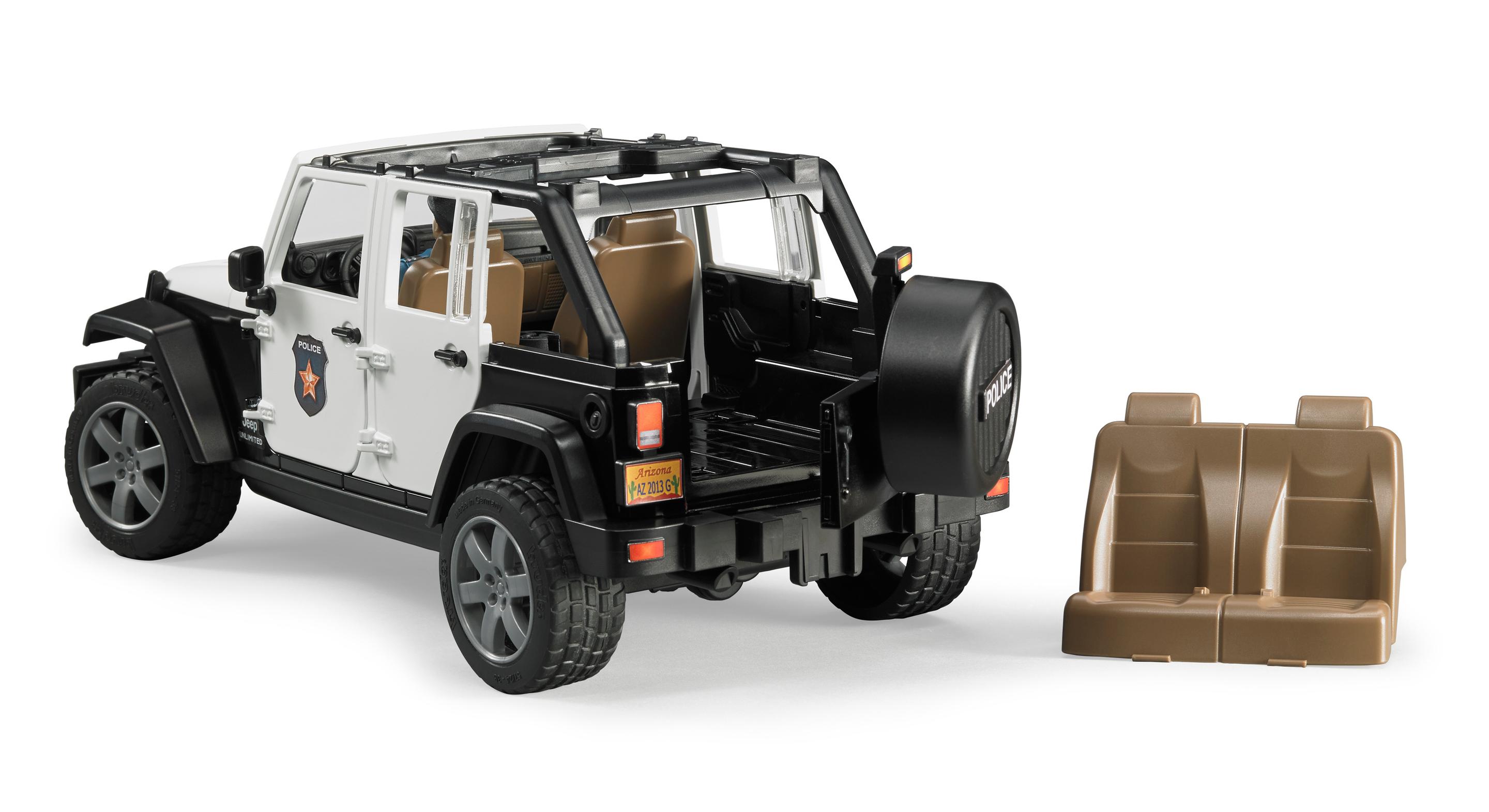 Produktbild BRUDER - Jeep Wrangler Unlimited Rubicon Polizeifahrzeug mit Polizist 02526 3 von 5