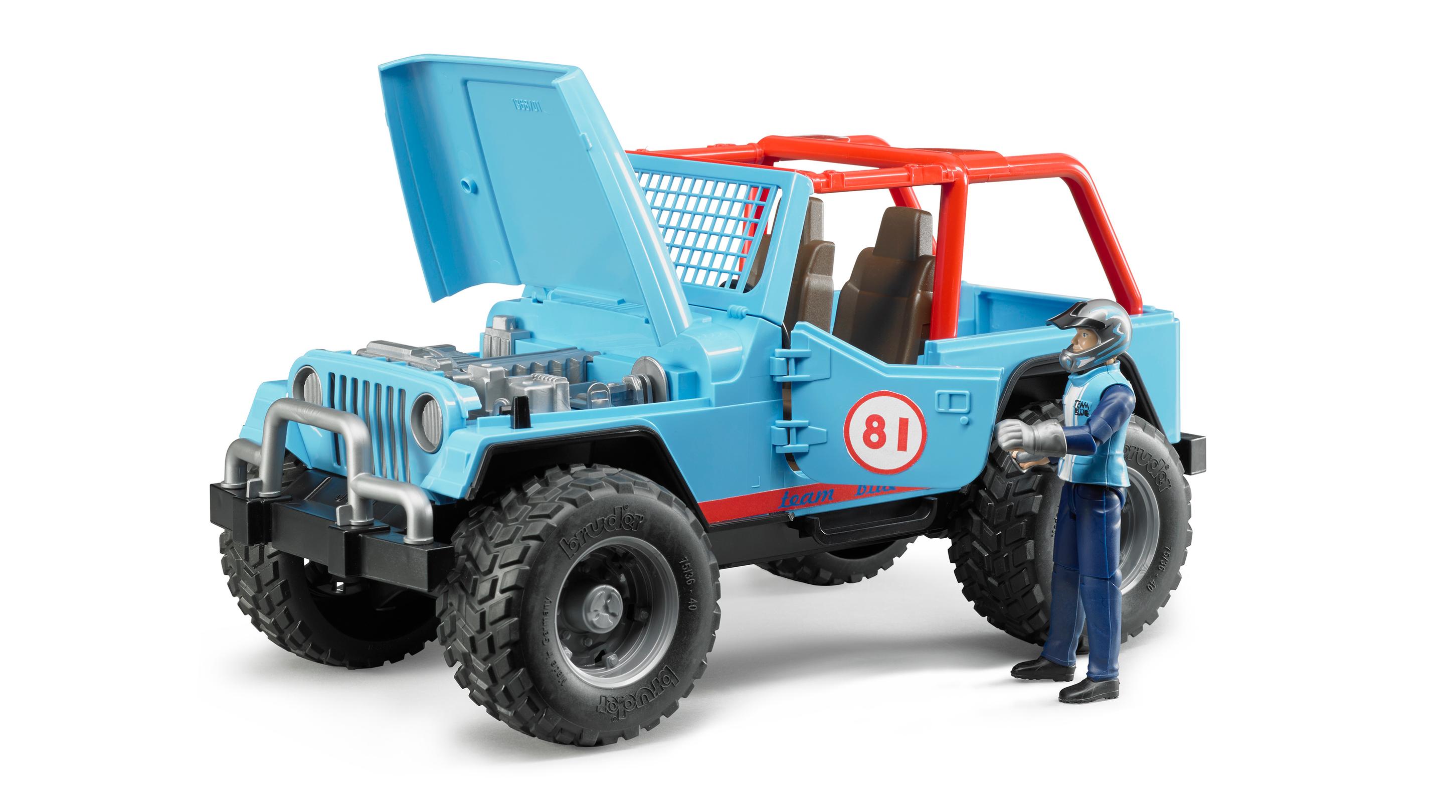 Produktbild BRUDER - Jeep Cross Country Racer blau mit Rennfahrer 02541 2 von 3