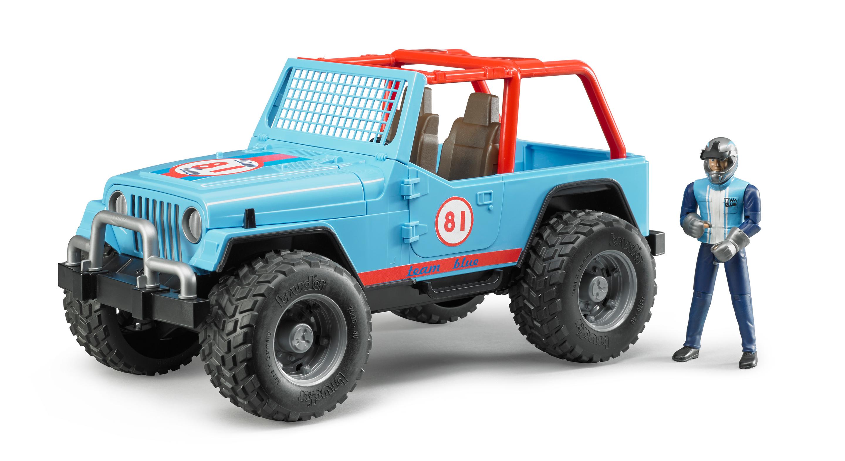 BRUDER - Jeep Cross Country Racer blau mit Rennfahrer 02541