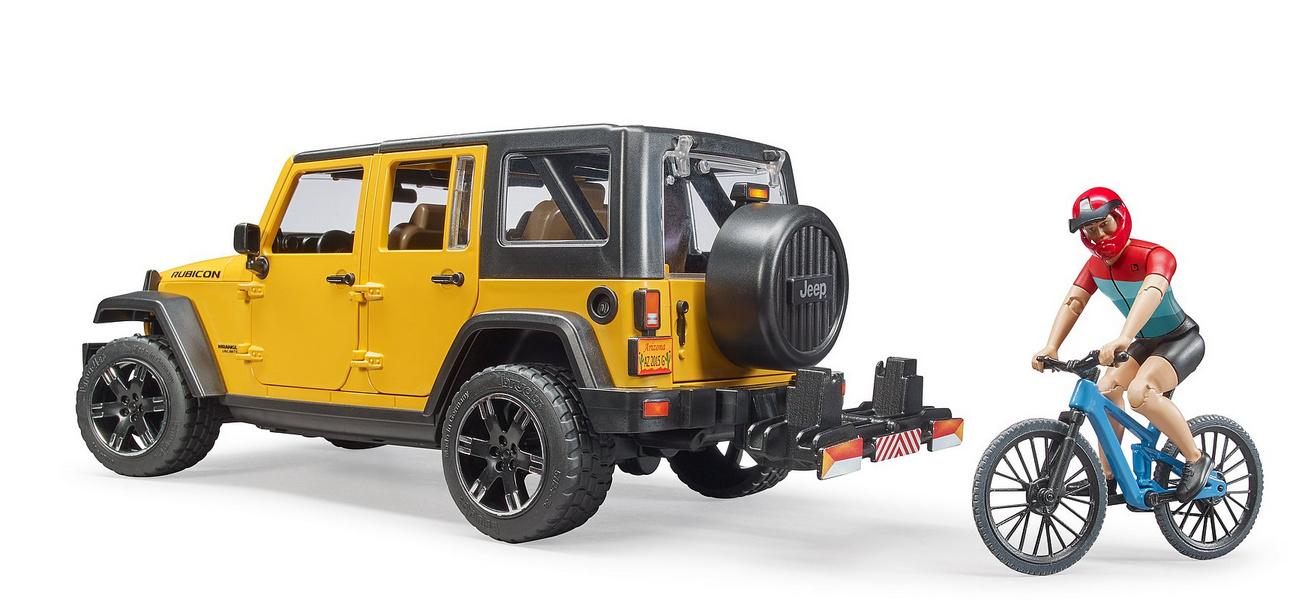 Produktbild BRUDER - Jeep Wrangler Rubicon Unlimited mit Mountainbike und Radfahrer 2 von 4