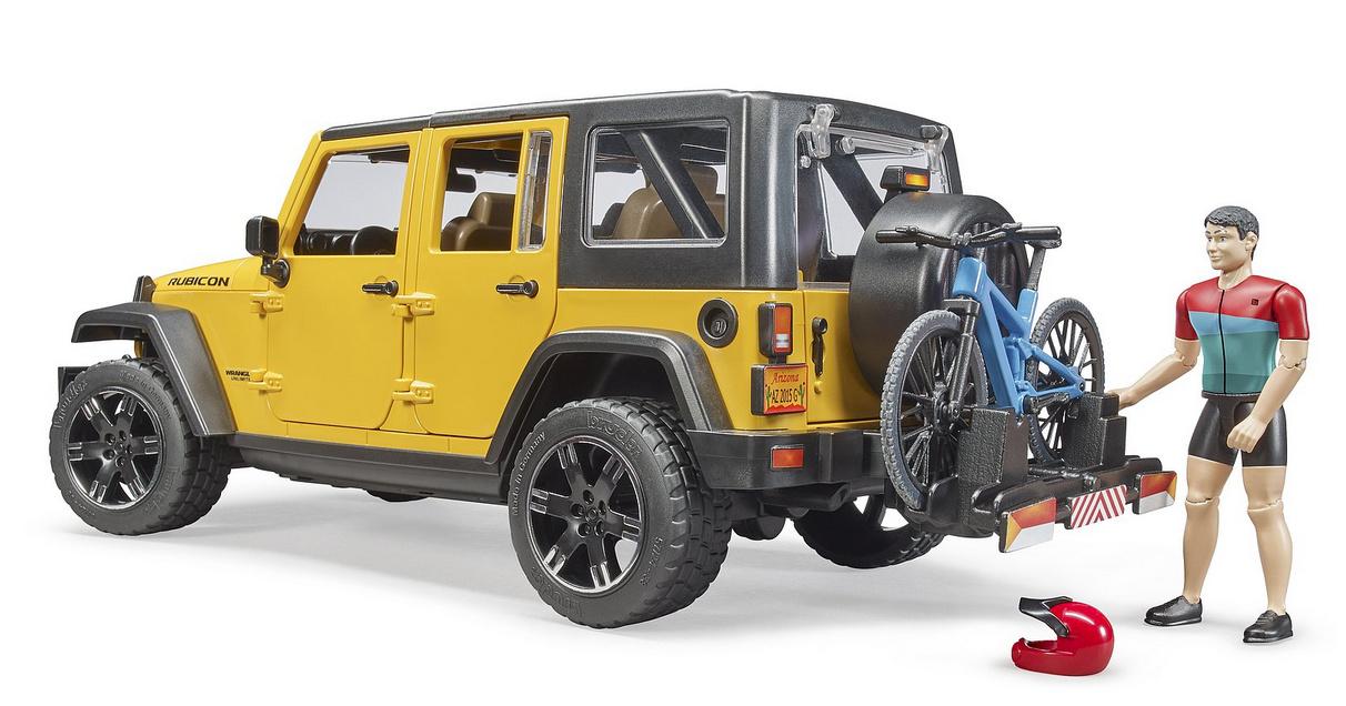 Produktbild BRUDER - Jeep Wrangler Rubicon Unlimited mit Mountainbike und Radfahrer 3 von 4
