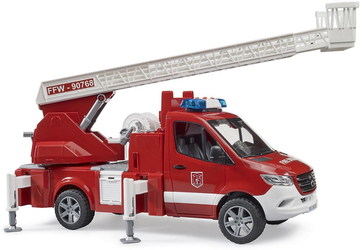 Produktbild BRUDER - MB Sprinter Feuerwehr mit Drehleiter, Pumpe und Light&Sound Modul 02673 2 von 5