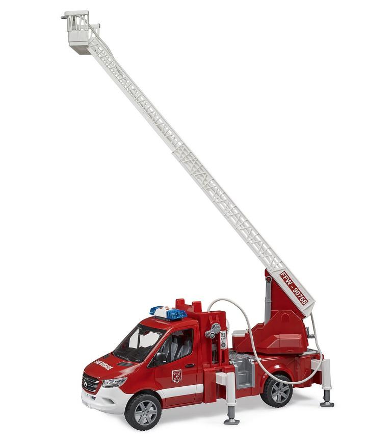 Produktbild BRUDER - MB Sprinter Feuerwehr mit Drehleiter, Pumpe und Light&Sound Modul 02673 4 von 5