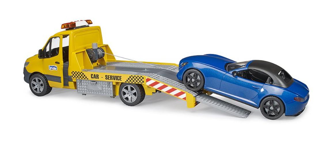 Produktbild BRUDER - MB Sprinter Autotransporter mit Light&Sound Modul und BRUDER Roadster 02675 4 von 4
