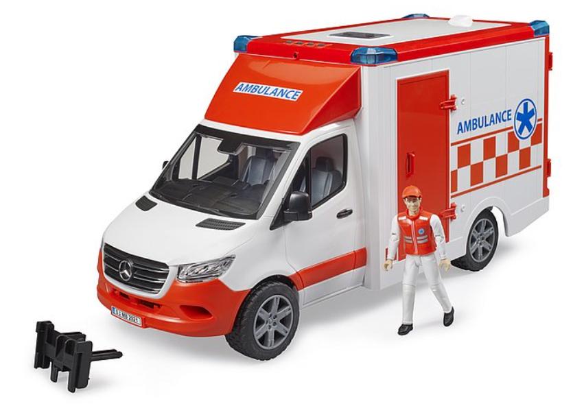 BRUDER - MB Sprinter Ambulanz mit Fahrer 02676