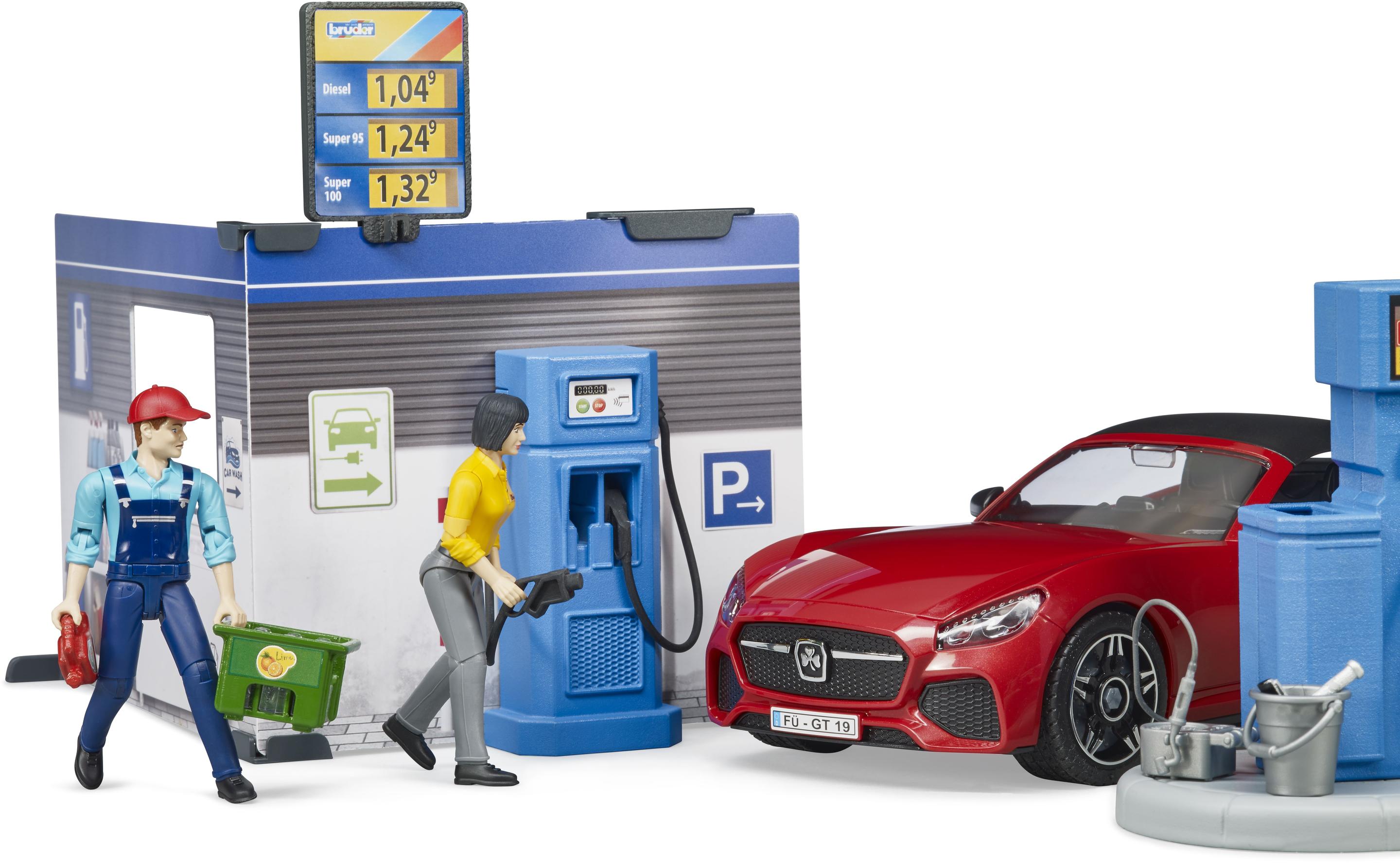 BRUDER - bworld Tankstelle mit Waschplatz 62111