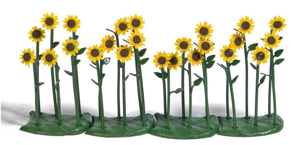 BUSCH 1240 H0 - 24 Sonnenblumen, fertig montiert