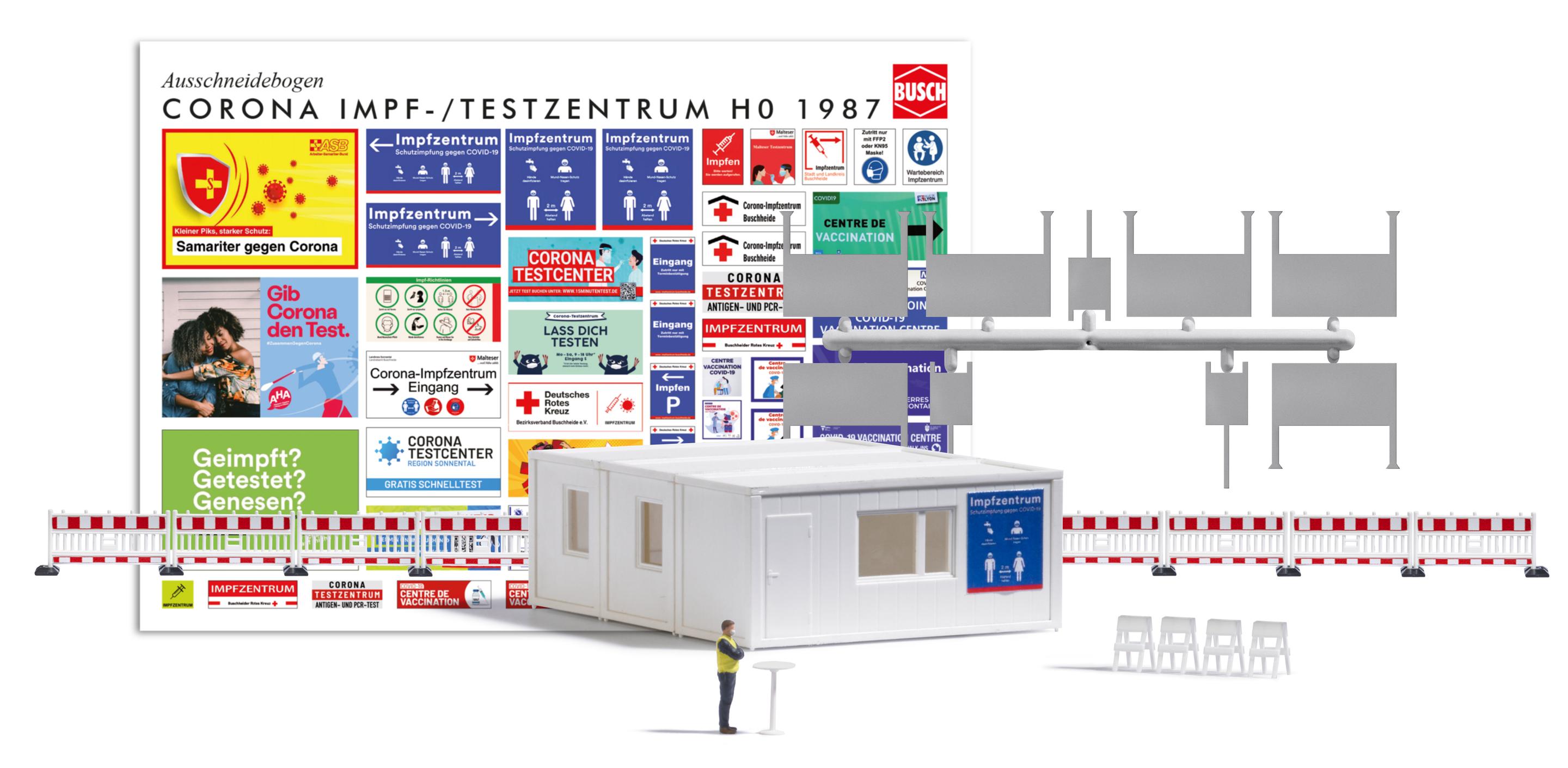 Produktbild BUSCH 1987 H0 Corona Impf-/Testzentrum H0 (1987) 2 von 2