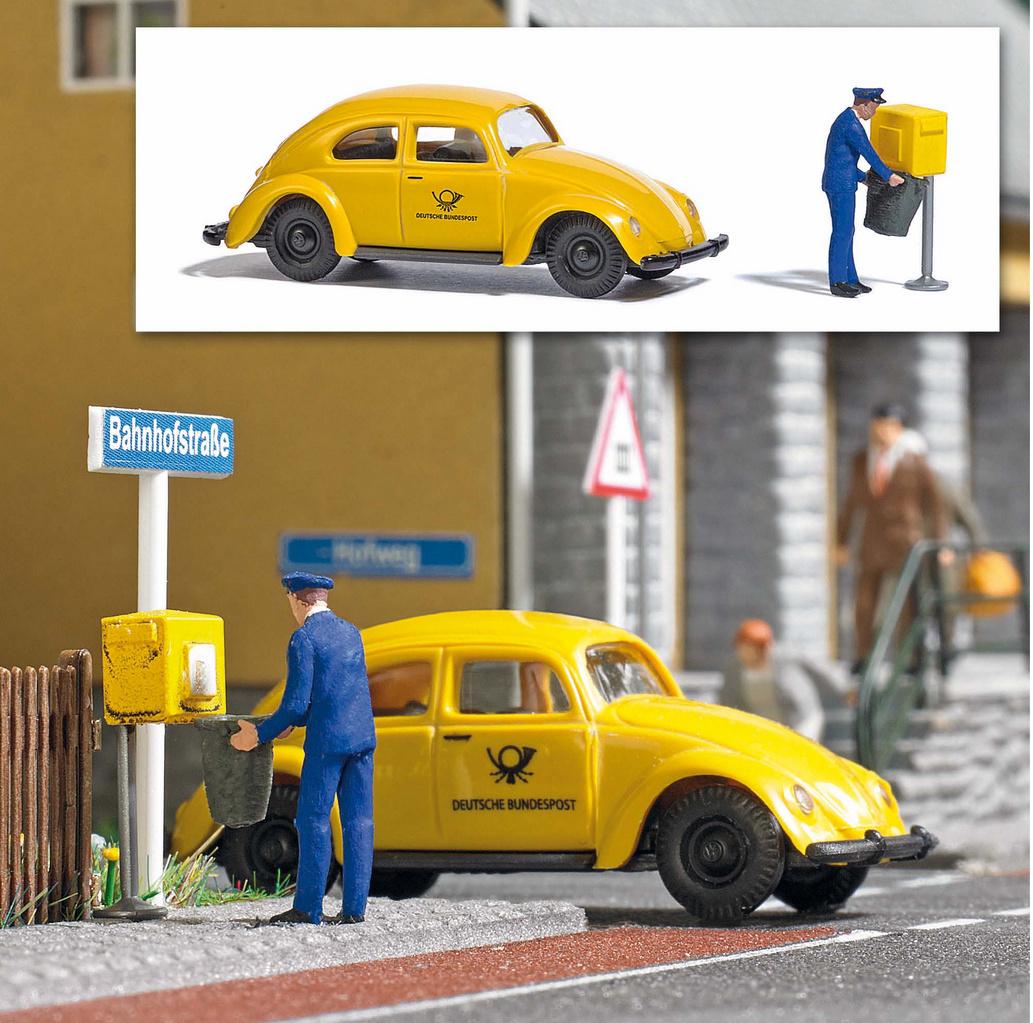 BUSCH 7887 H0 - Action Set: Briefkastenleerung