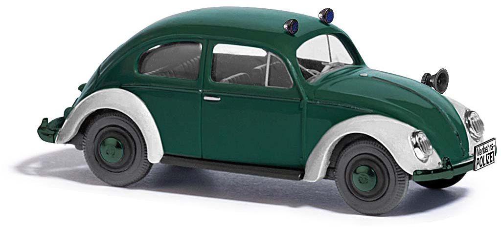 BUSCH 52962 1:87 - VW Käfer mit Ovalfenster, Polizei, Bj. 1955