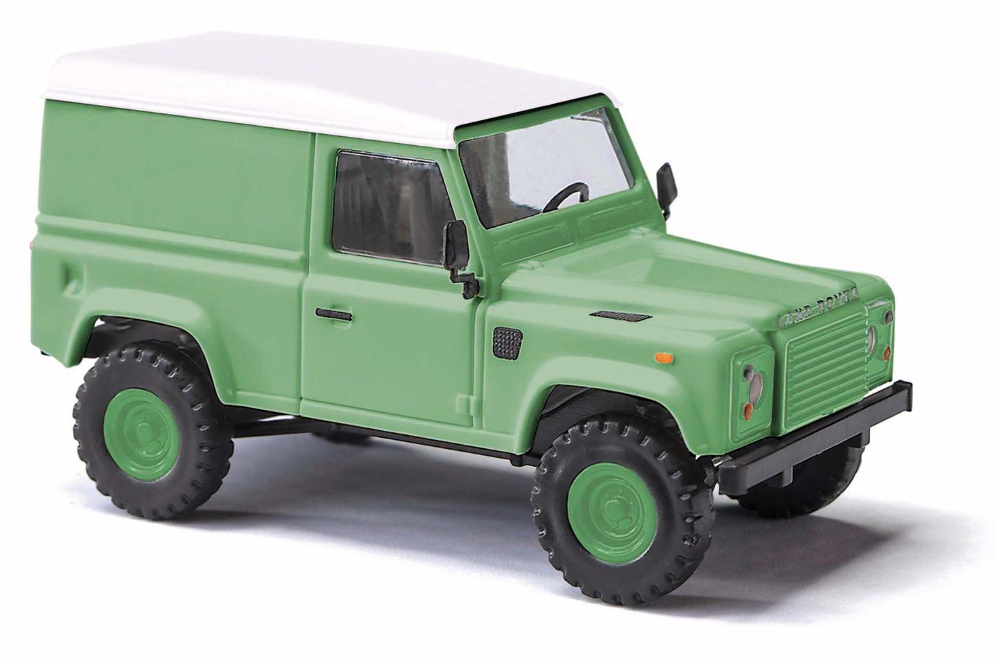 BUSCH 54352 1:87 Land Rover Defender 90 Kasten, Grün