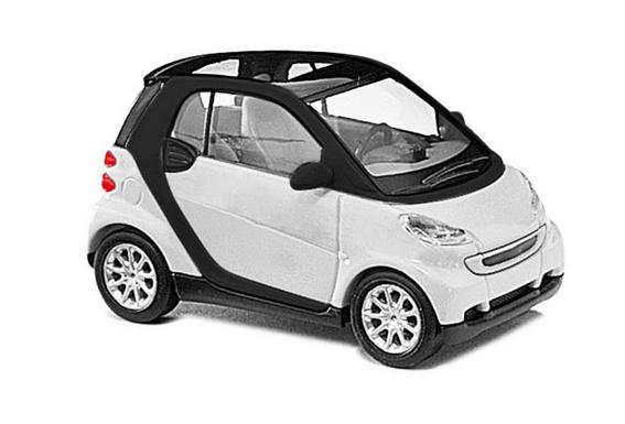 BUSCH 60202 1:87 - Bausatz: Smart Fortwo 07, Weiß