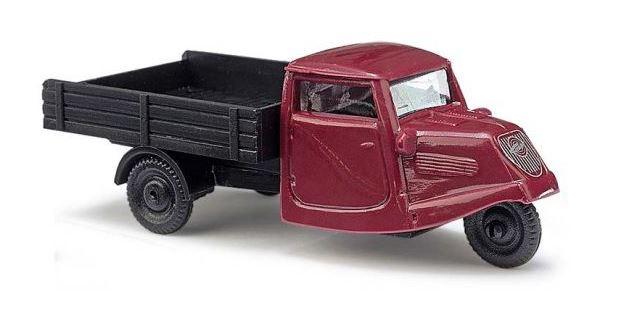 BUSCH 89103 Automodell - Tempo Dreirad Hanseat, Bordeaux 1:87