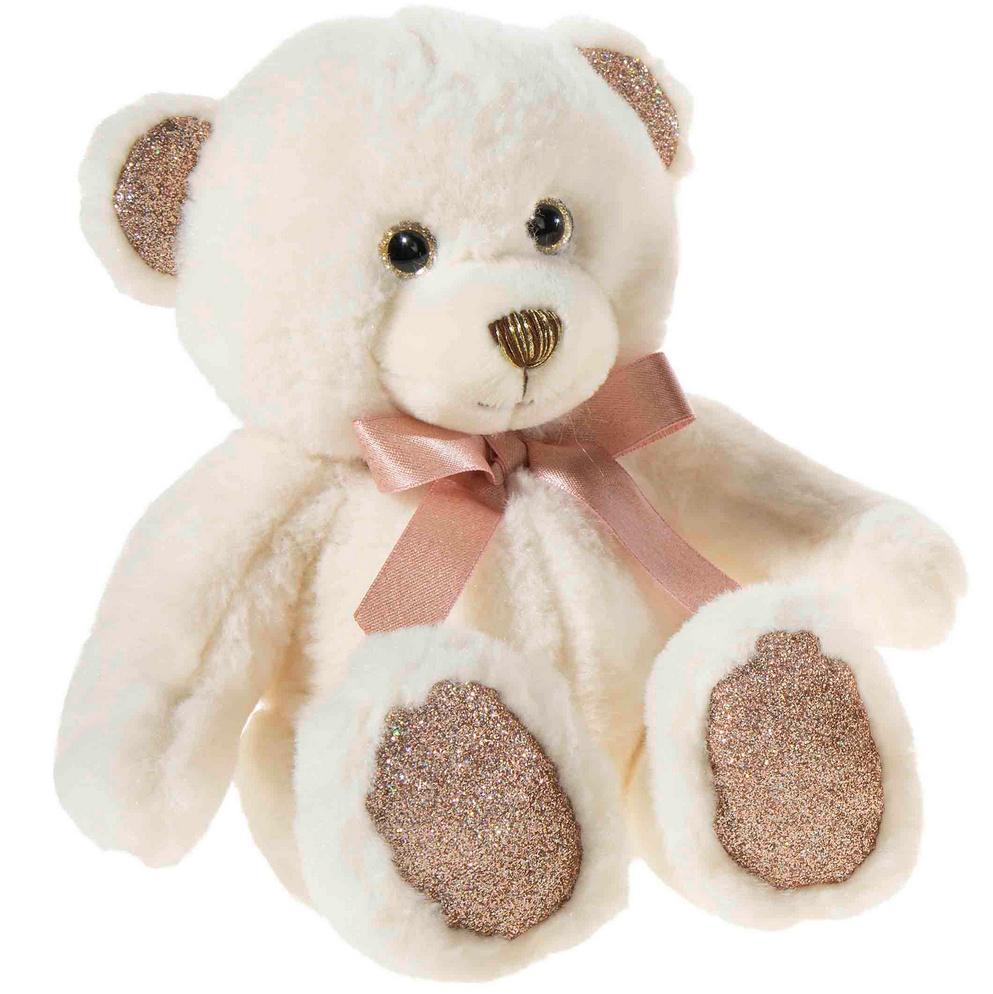 Heunec - Friends4ever - Pearlie Bär"Creamie"mit rosé Schleife Teddy 18cm