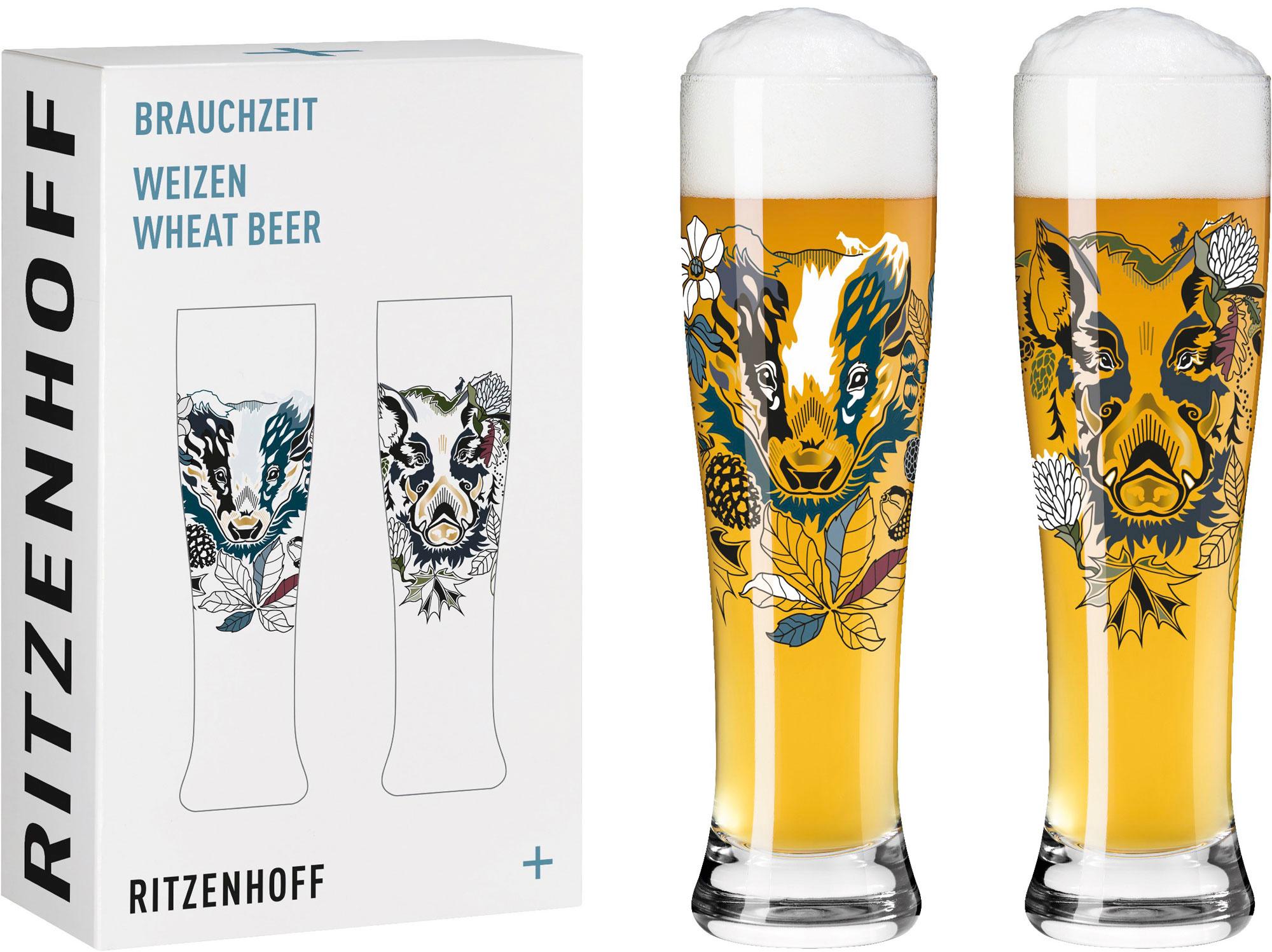 RITZENHOFF Brauchzeit Weizenbierglas-Set #7, #8 Von Petra Mohr