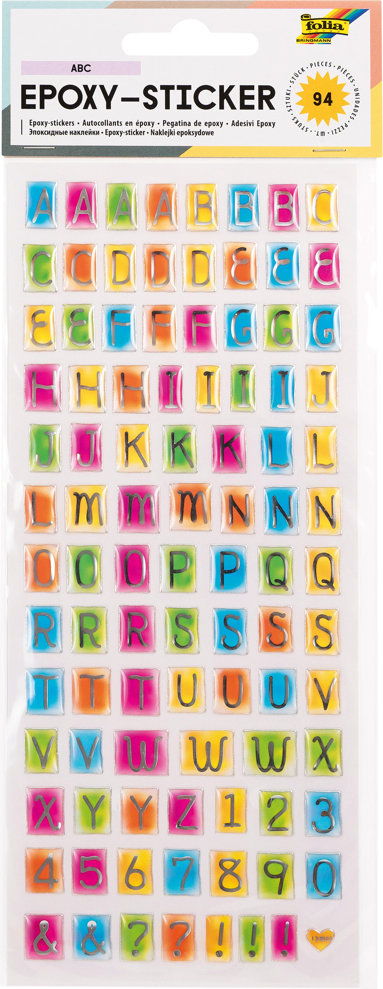 Produktbild folia Epoxy-Sticker Ganzjahr-Motive Alphabet 2 von 2