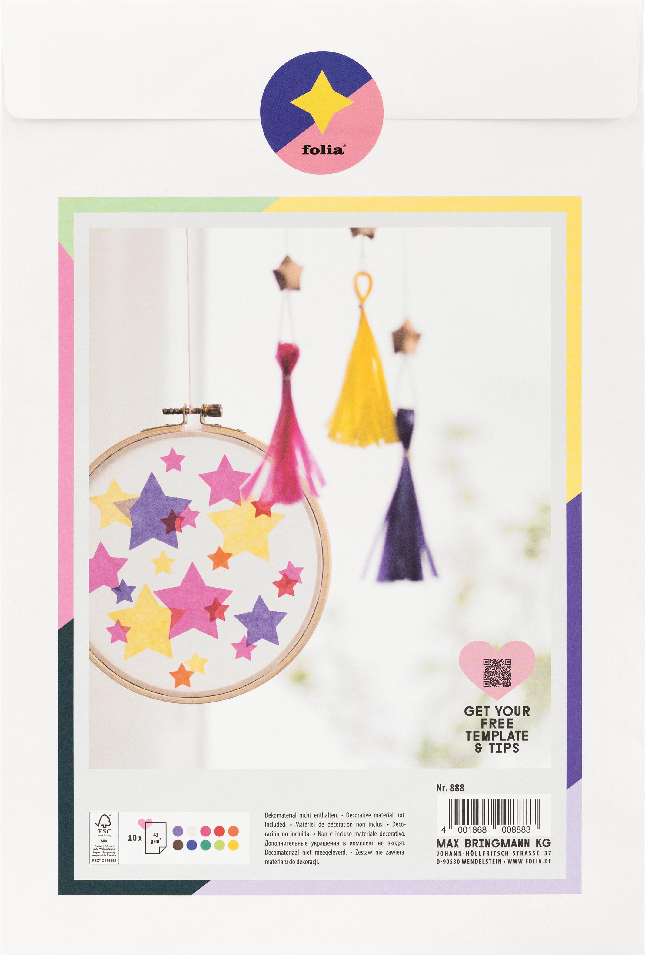 Produktbild folia Transparenpapier-Heft 10 Blatt farblich sortiert 4 von 5