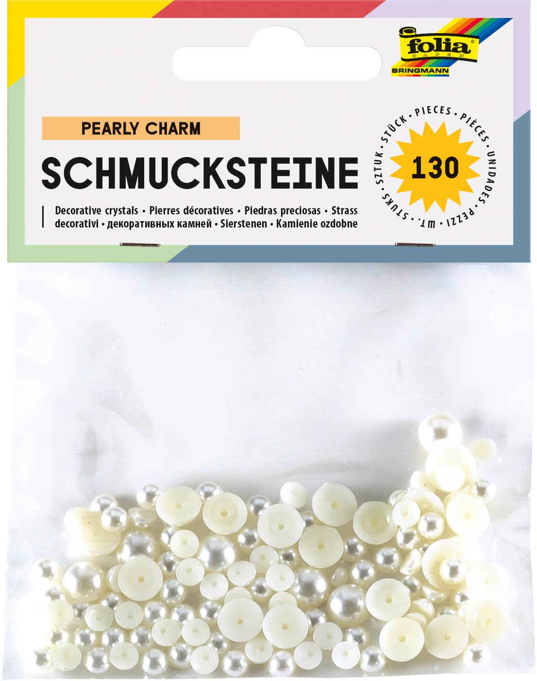 folia Schmucksteine Halbperlen sortiert