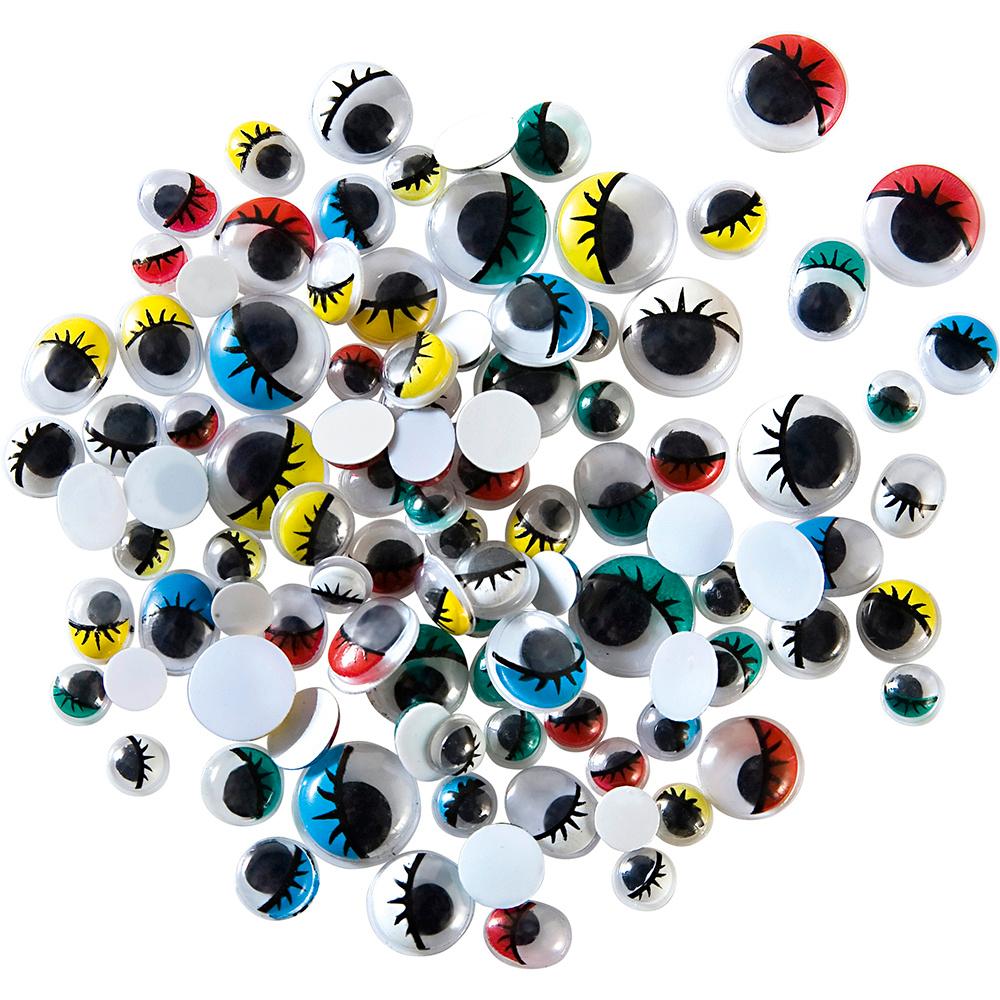 Produktbild folia Wackelaugen mit Wimpern farblich sortiert 2 von 2