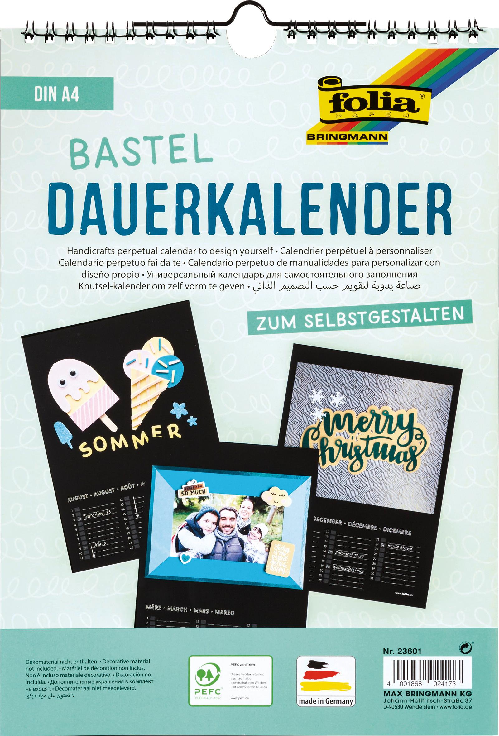 folia Dauerkalender mit Spiralbindung