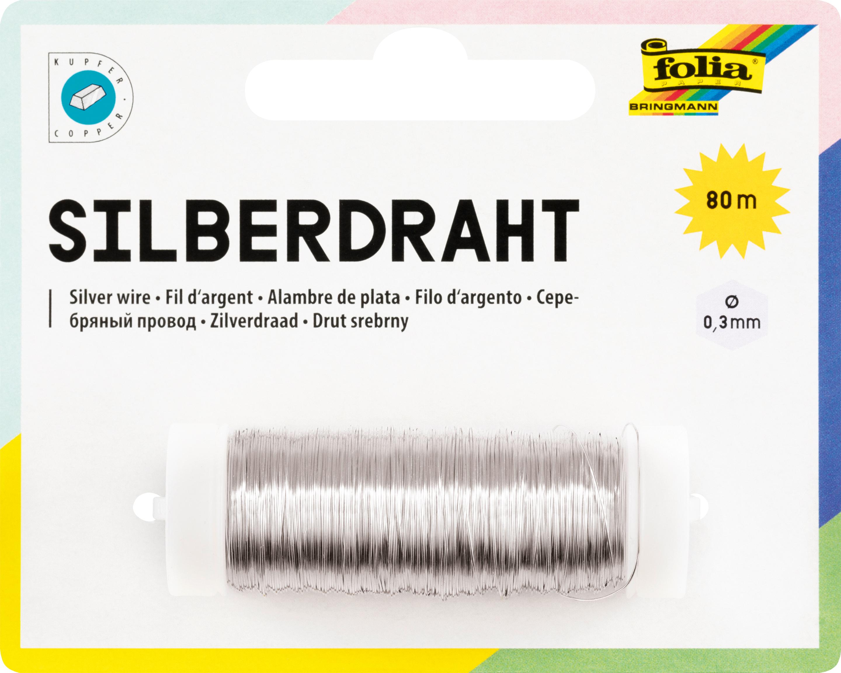 folia Silberdraht 0,3mm x 80m