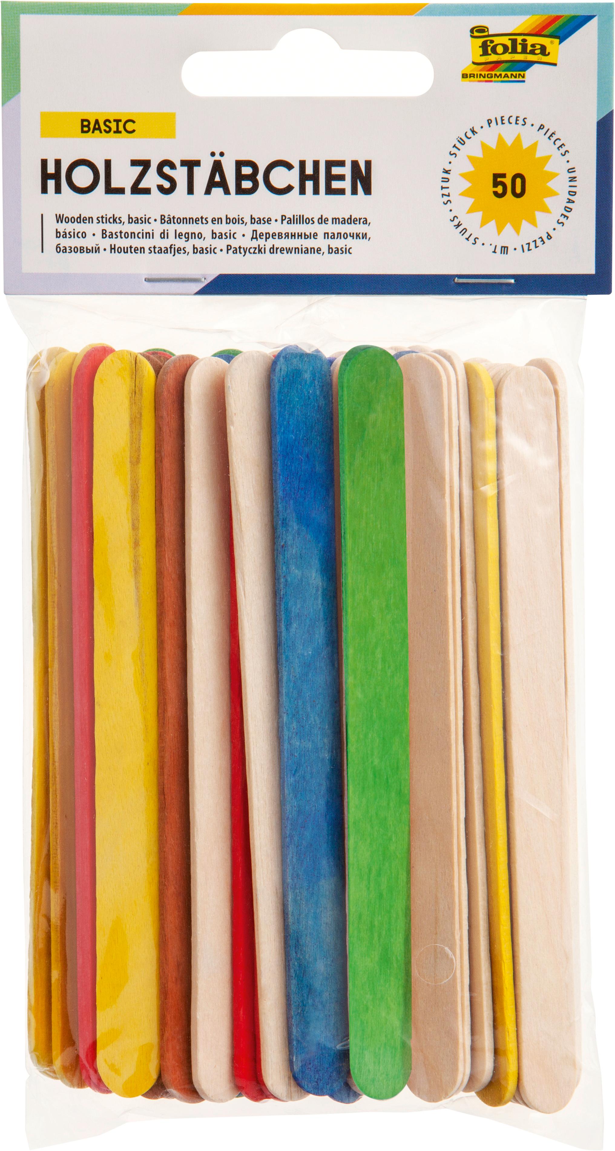 folia Holzstäbchen 114 x 10 x 2mm 50 Stück
