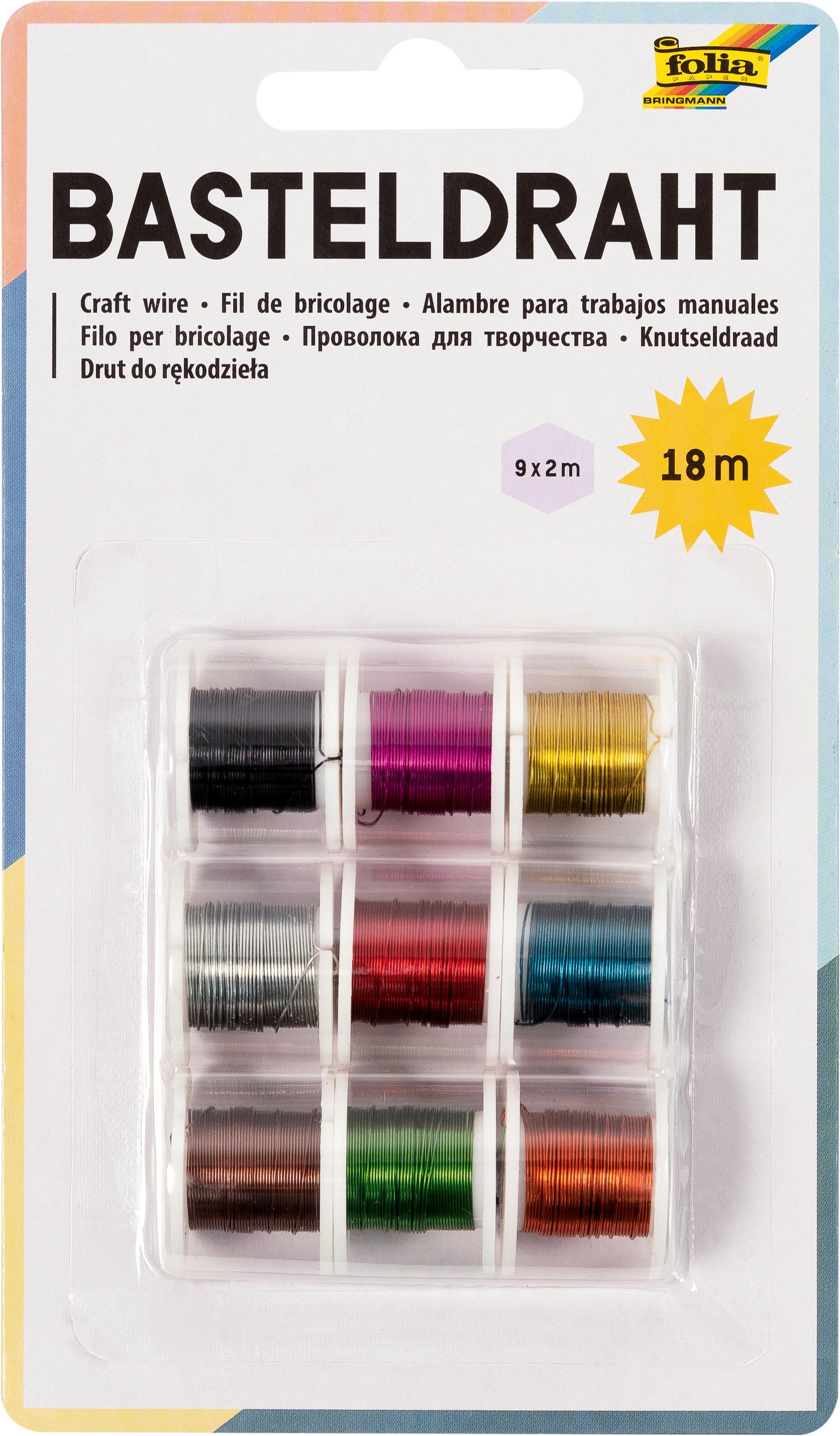 folia Basteldraht-Set, 9 Spulen à 2m