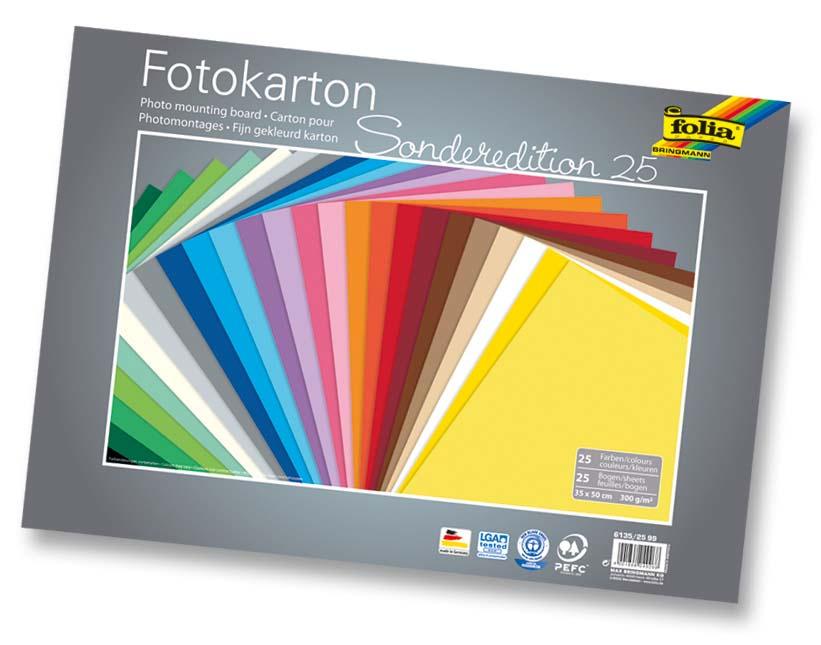 folia Fotokarton 25 Bögen 35 x 50 cm