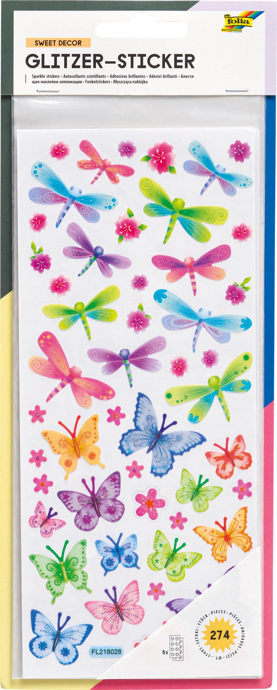 folia Glitzer-Sticker Dekozauber