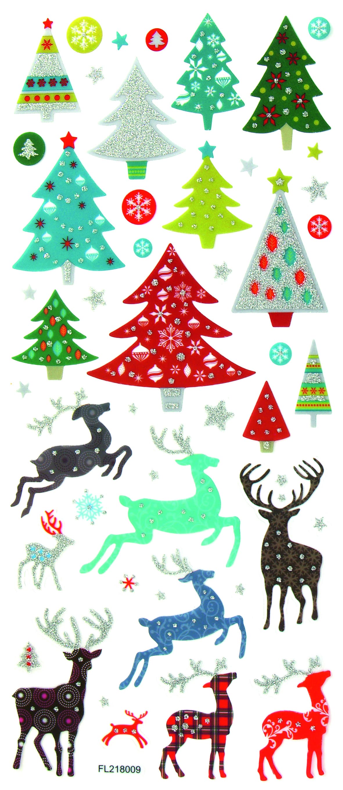 folia Glitzer-Sticker CHRISTMAS