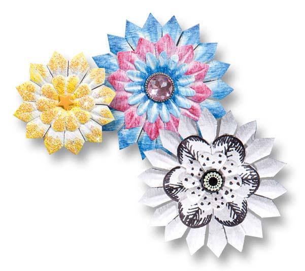 Produktbild folia Papierblumen weiß 3 von 3