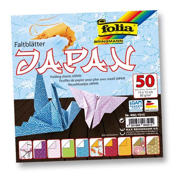 folia Faltblätter Japan 50 Blatt 15 x 15 cm