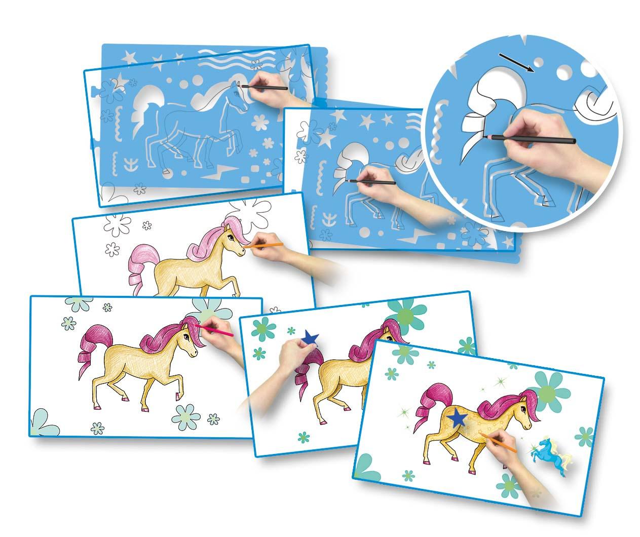 Produktbild folia Schablonenbuch klein - PONYHOF 3 von 3