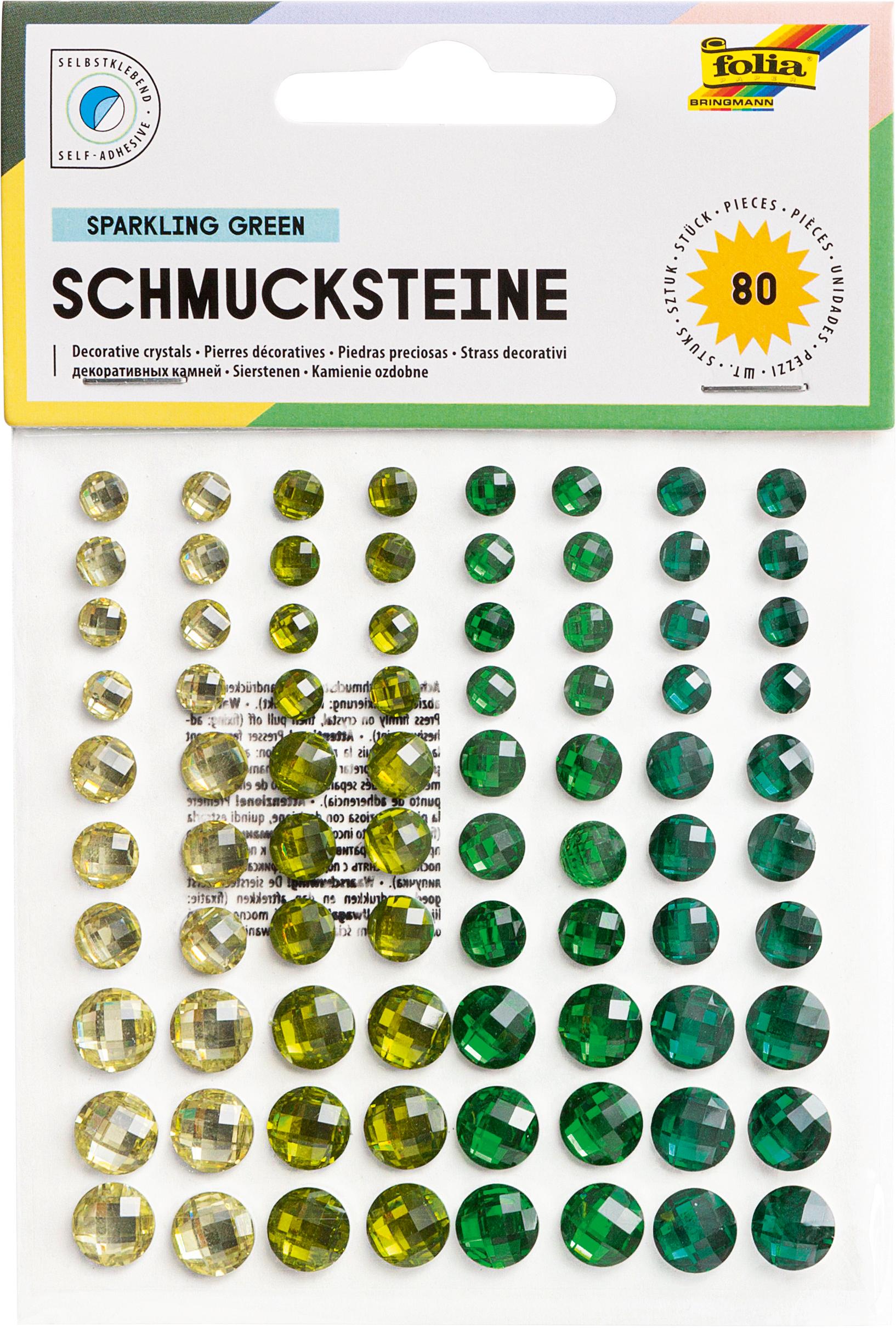folia Schmucksteine selbstklebend emerald dreams 80 Stück
