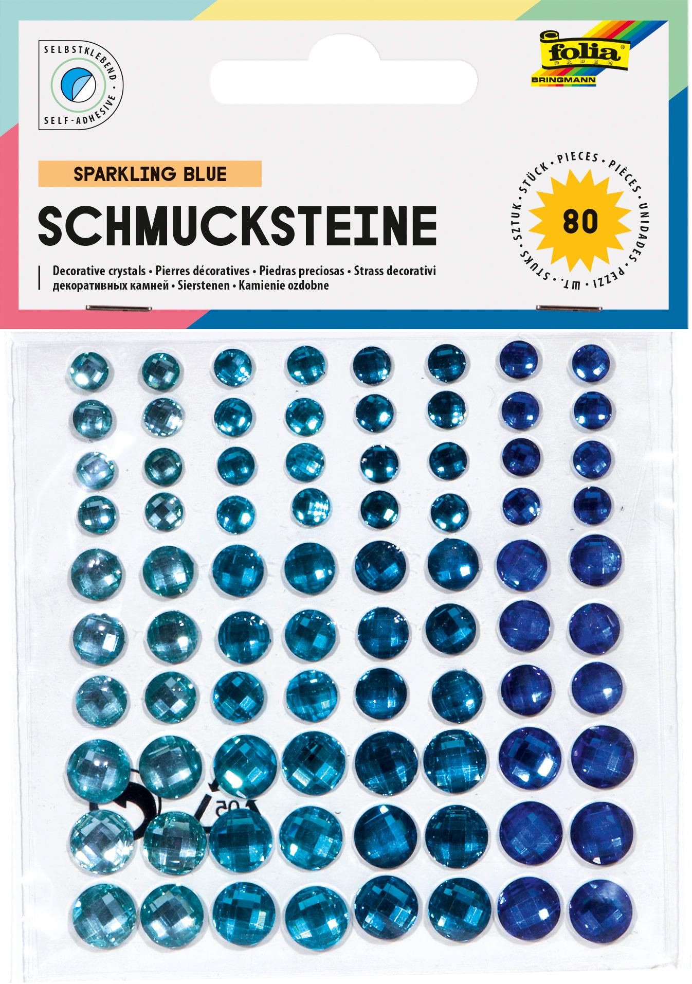 folia Schmucksteine selbstklebend deep ocean 80 Stück
