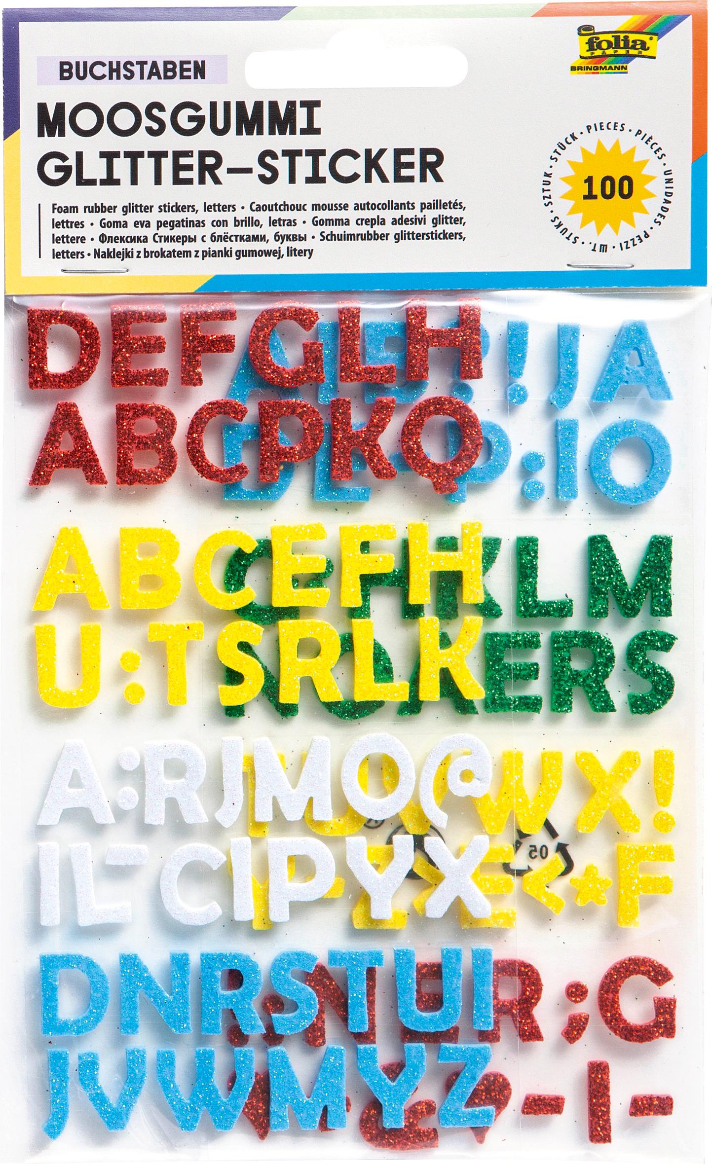 folia Glitter-Moosgummi Buchstaben
