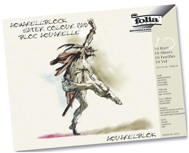 folia Aquarellblock rauh 24 x 32cm