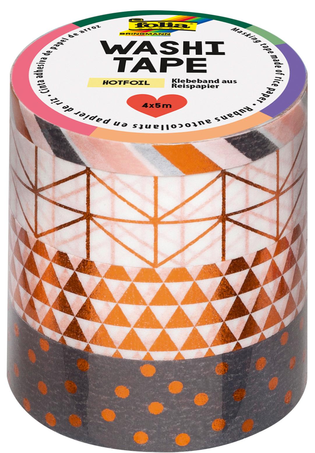 folia Washi-Tape 4er Set HOTFOIL KUPFER
