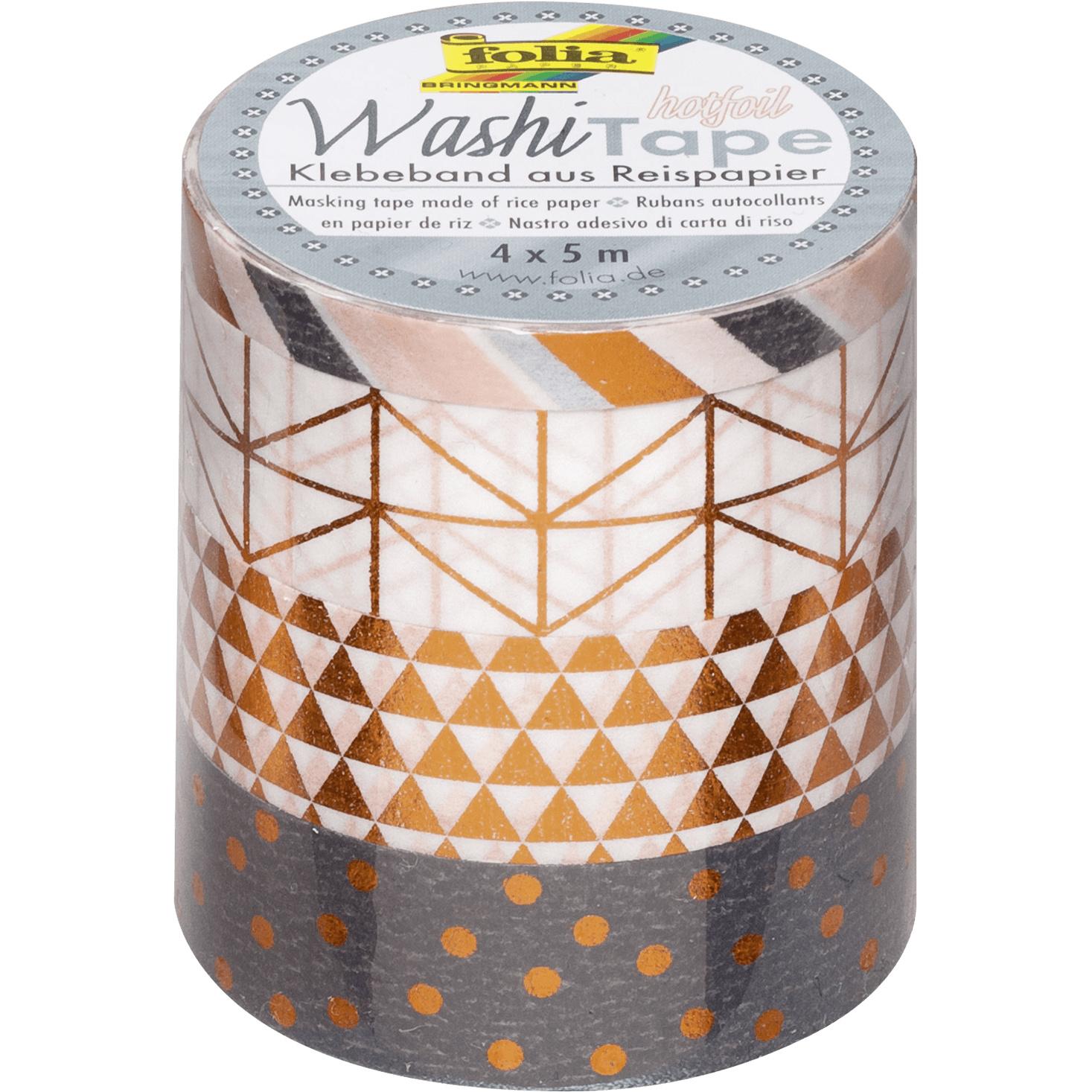 folia Washi-Tape 4er Set HOTFOIL KUPFER