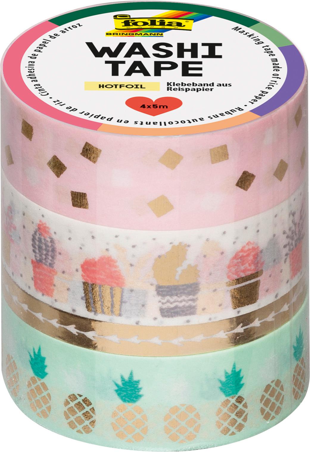 folia Washi-Tape 4er Set Hotfoil gold