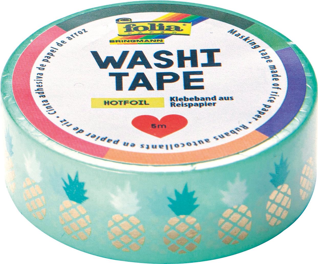 folia washi-Tape Hotfoil Ananas gold