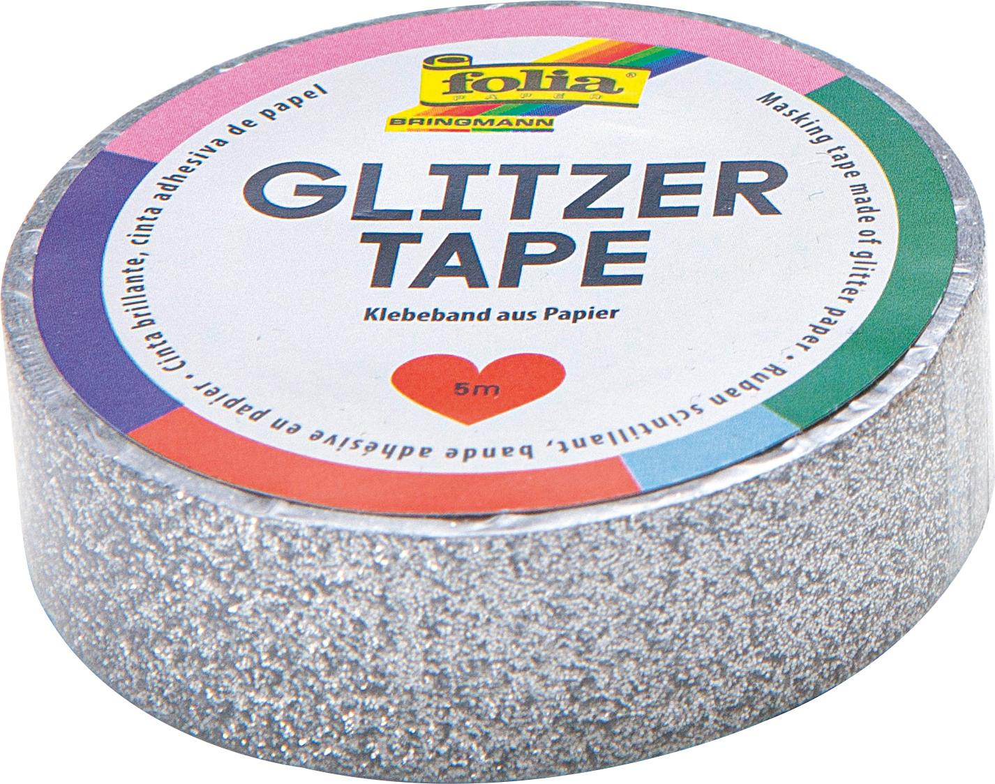FOLIA Glitzer-Tape silber