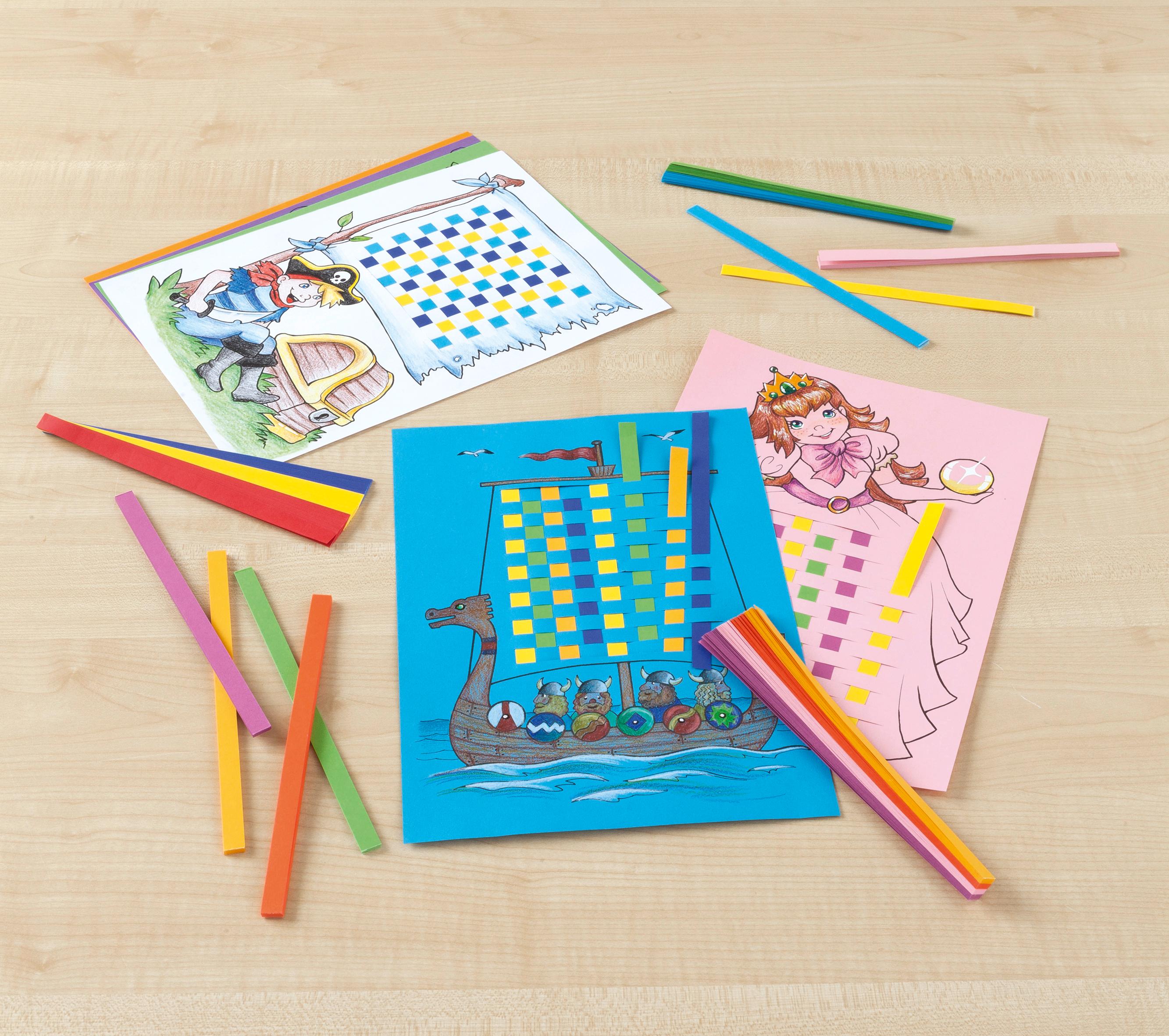 Produktbild folia Flechtpapier-Set A4 farblich sortiert 2 von 3