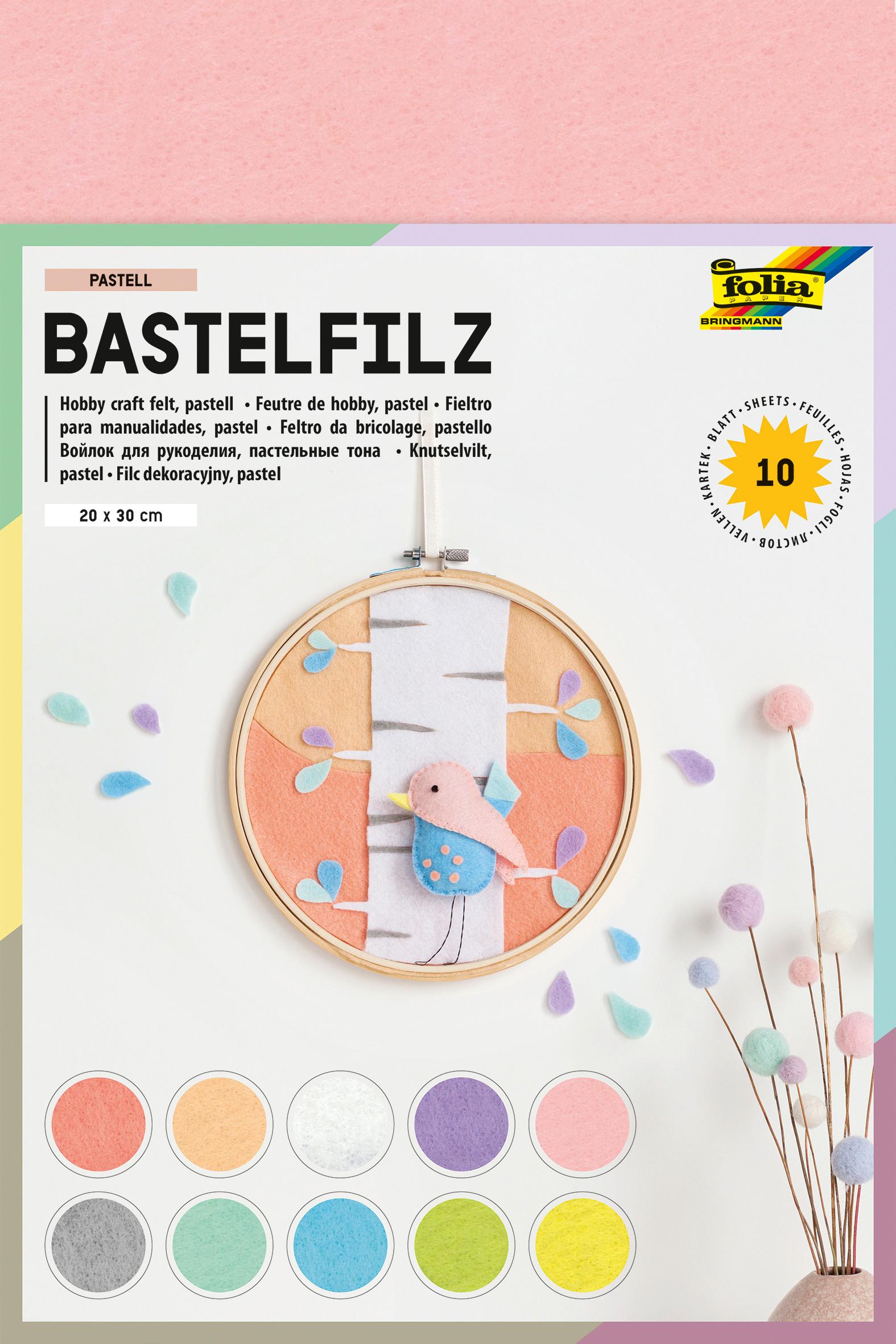 folia Bastelfilz pastell 20 x 30cm