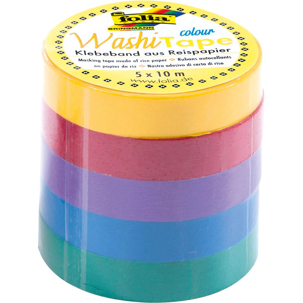 folia Washi-Tape 5er-Set basic