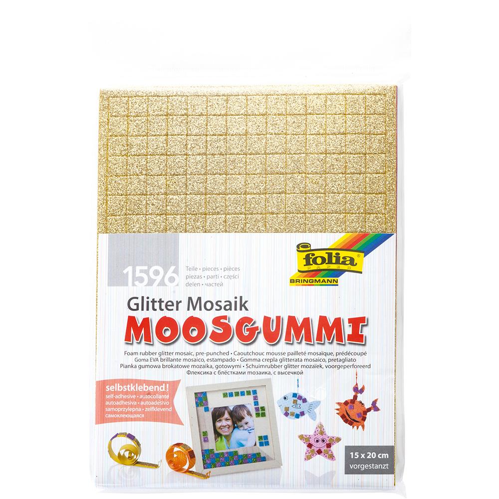 folia Glitter-Moosgummi Mosaik farblich sortiert